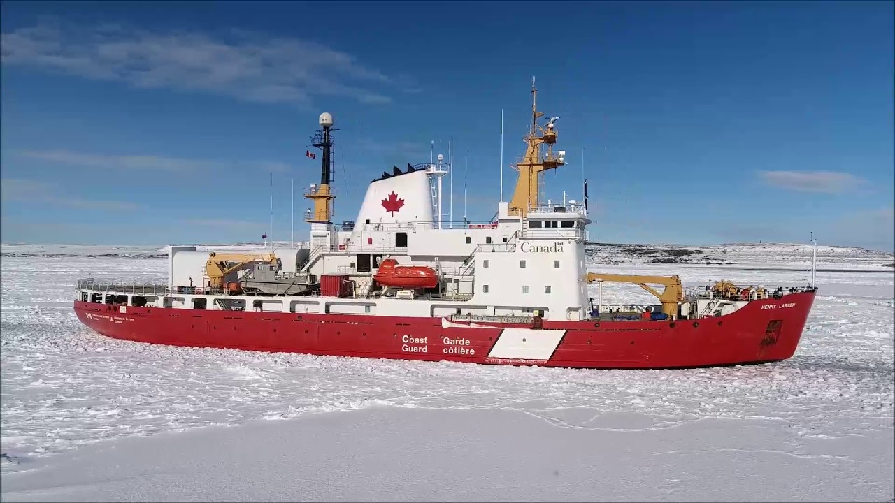 Canadian Coast Guard escorting Labrador ferry KAMUTIK W