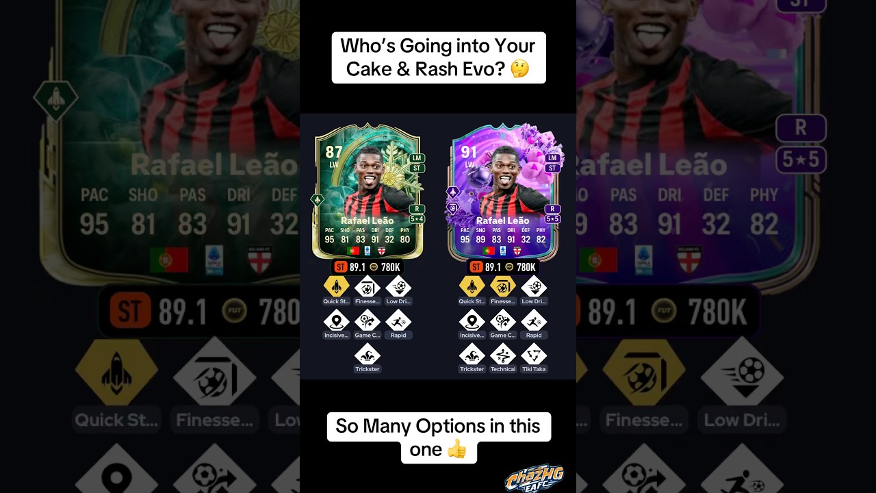 Who&rsquo;s Going into Your Cake & Rash Evo? 🤔 FC 26 Ultimate Team #shorts #fc26 #evolution #futbirthday