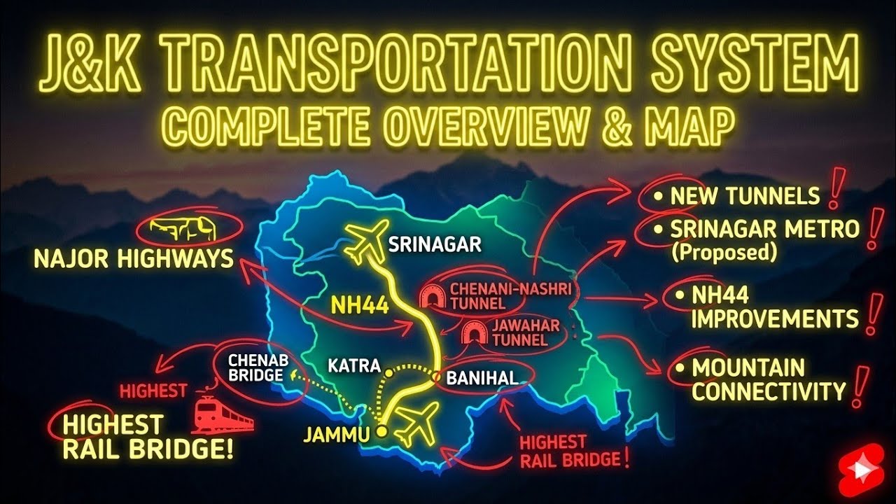 TRANSPORT SYSTEM OF JAMMU AND KASHMIR , PART 2, ##jkssb exams 