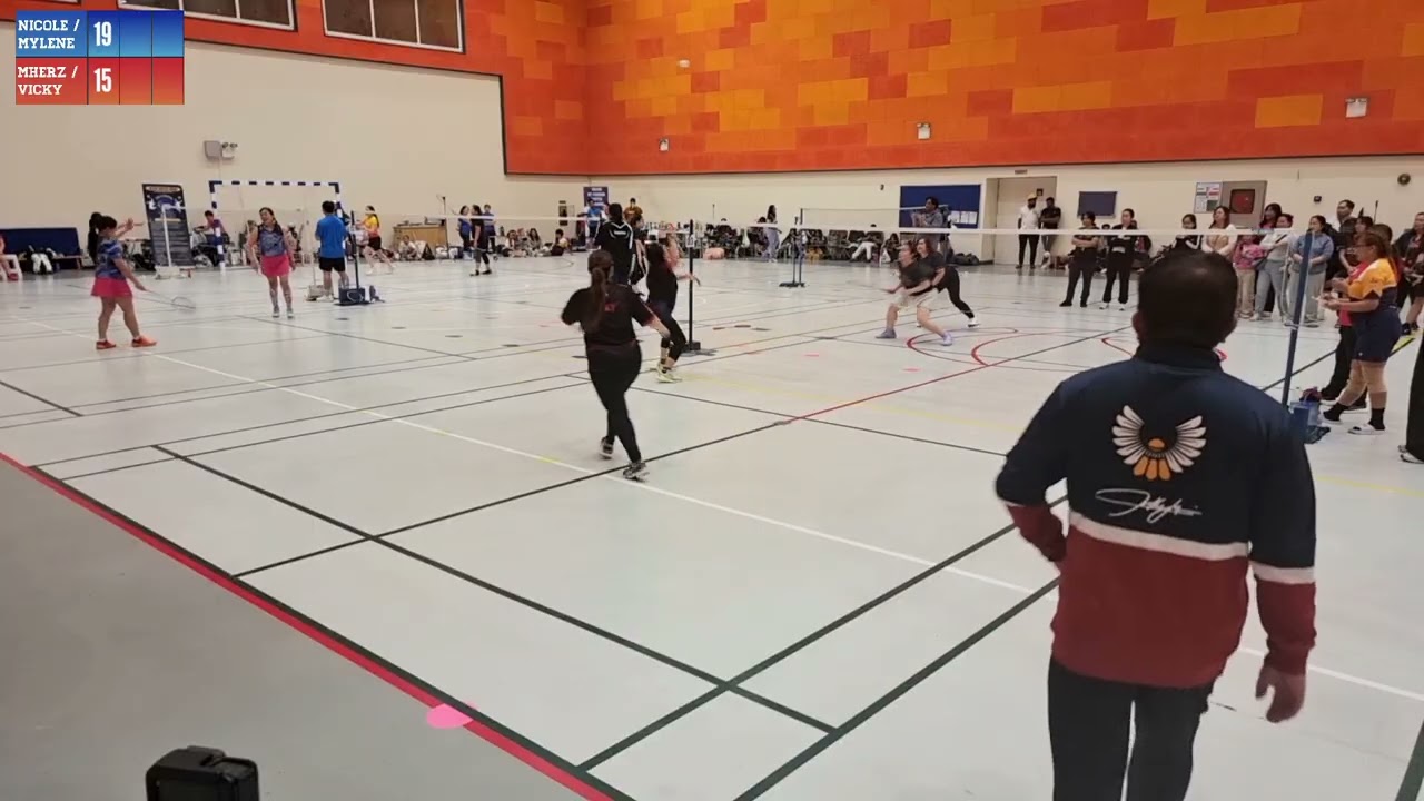 Stay-fit Badminton Tournament for a Cause WDG Finals Nicole/Mylene (PSOQ) vs. Mherz/Vicky (Stay-fit)