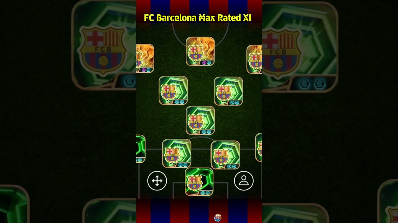 🔵🔴🔥 FC Barcelona Max Rated Legend XI | Messi, Cruyff, Ronaldinho in eFootball ⚽