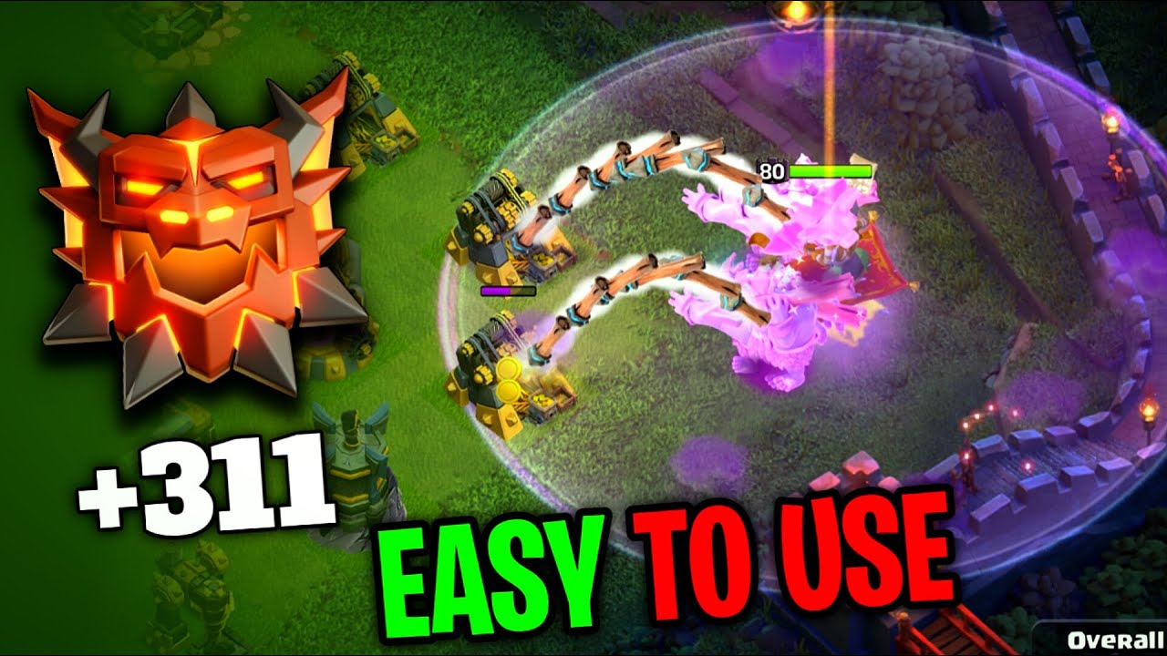 EASY & BROKEN Attack Strategy | Throwers + Totem Spell Spam with Life Gem DOMINATES | Clash of Clans