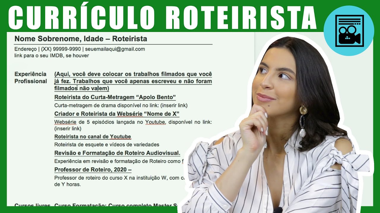 CURRÍCULO DE ROTEIRISTA - O QUE COLOCAR?