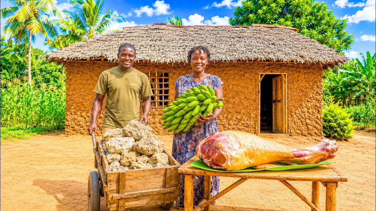 Buying Stones & Sand for Our Dream Home 😭🏡 Cooking Green Bananas & Mutton Stew ❤️🔥
