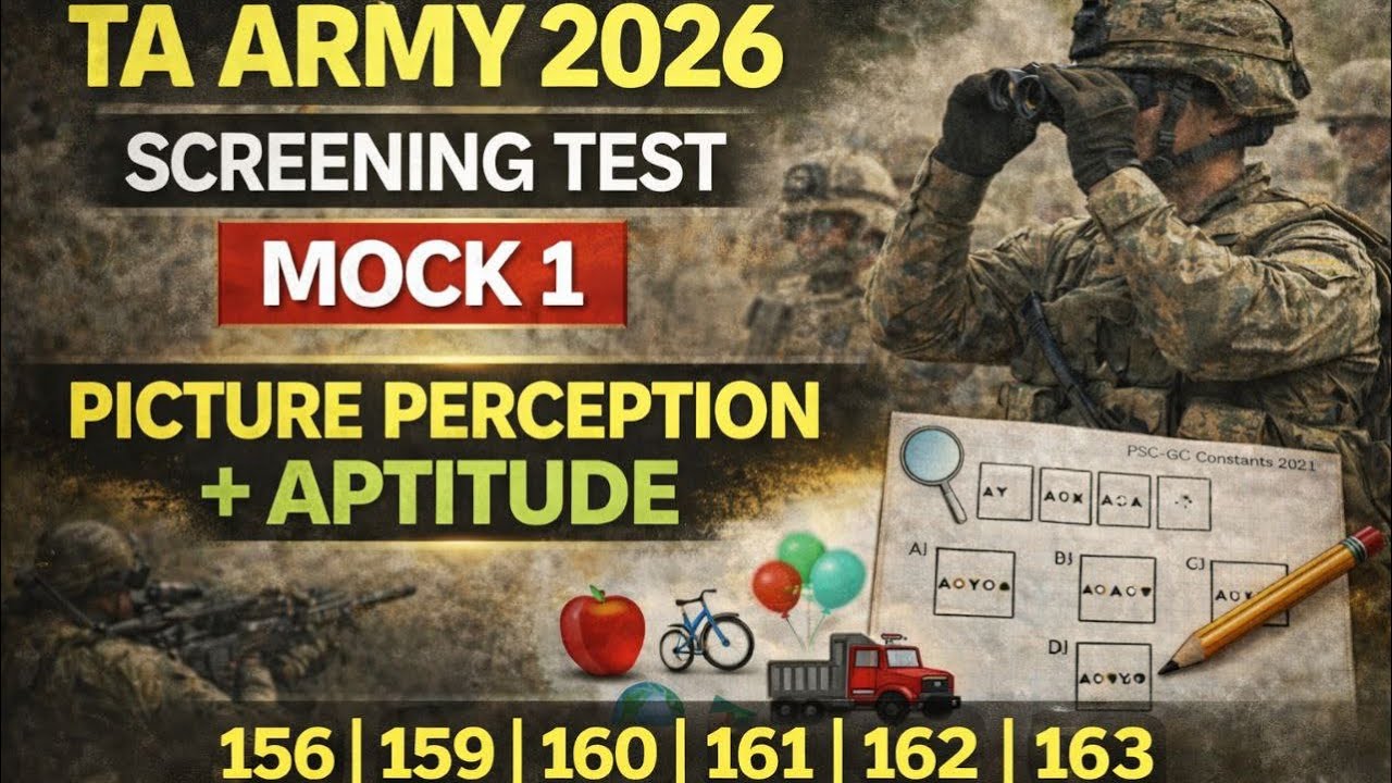 Пробный тест для поступления в Армию территориальной обороны в 2026 году (тест 1) | Восприятие из...