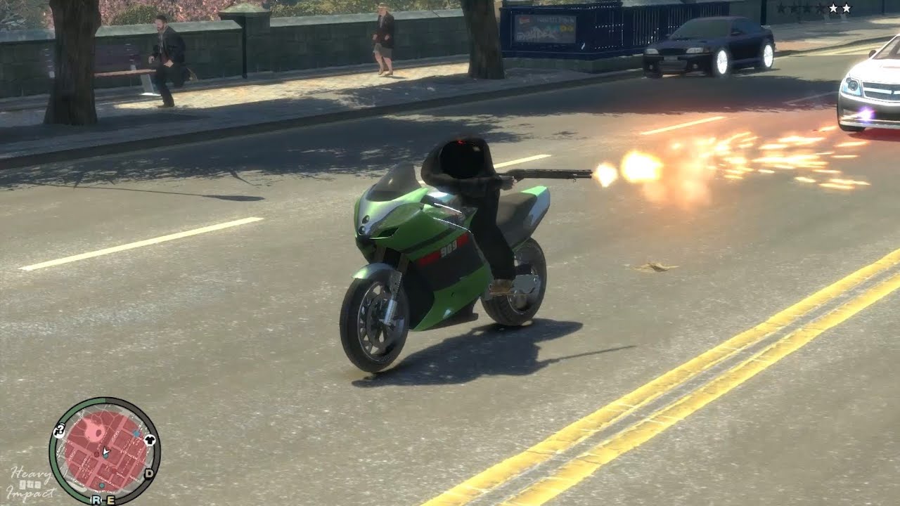 GTA 4 Shotgun on Bike (Terminator style)