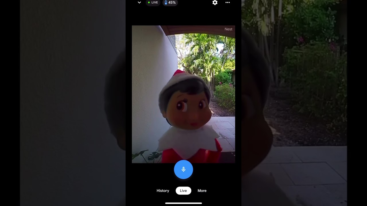 Natalie got surprised that I caught the Elf on the shelf arriving to our home