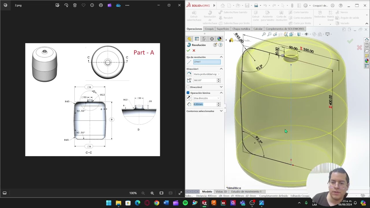 SOLIDWORKS CSWA PIEZA 4