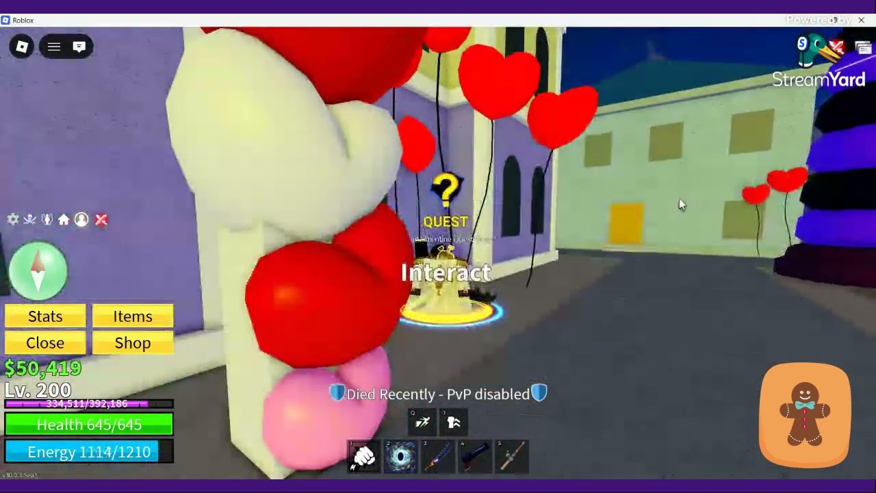 I was playing Blox Fruit then this was here