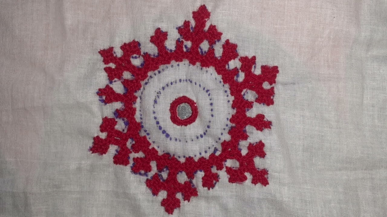 গুজরা‌টি শি‌খে হ‌য়ে উঠুন স্বাবলম্ব‌ী  #    Gujrati stitch #sindhi #kutch round pattern Exclosive