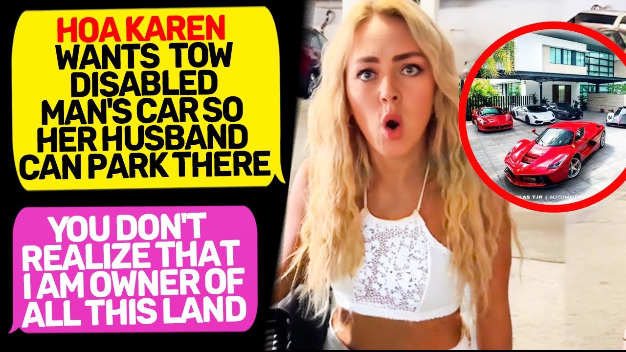 HOA KAREN DEMANDS A DISABLED MAN REMOVE HIS CAR FROM HIS LAND! I Am the Owner  r/EntitledPeople