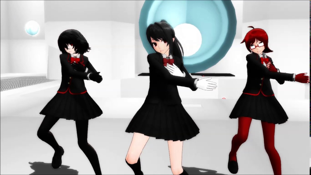 MMD - Girls - Yandere-chan Info-chan Nemesis-chan