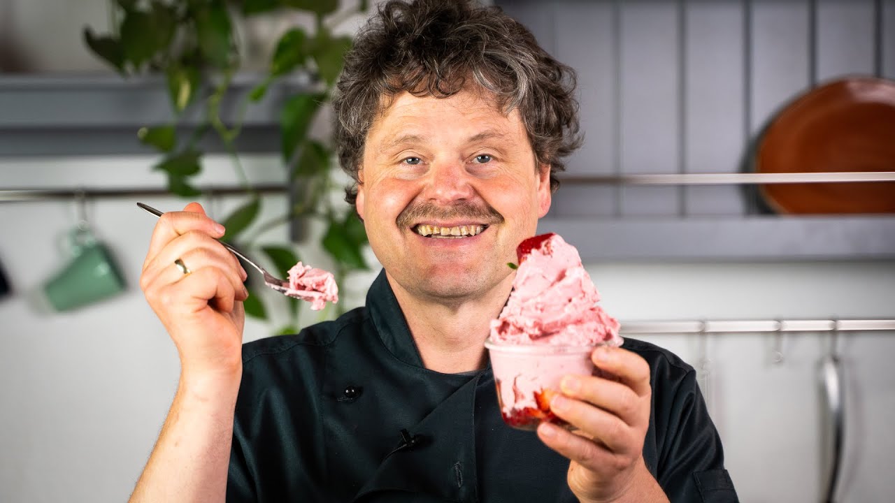 Erdbeereis ohne Eismaschine | Nicecream | Der Bio Koch