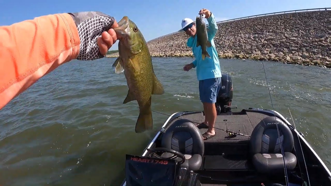 Smallmouth Bass Fishing in Kansas! We had a TRIPLE!?!?
