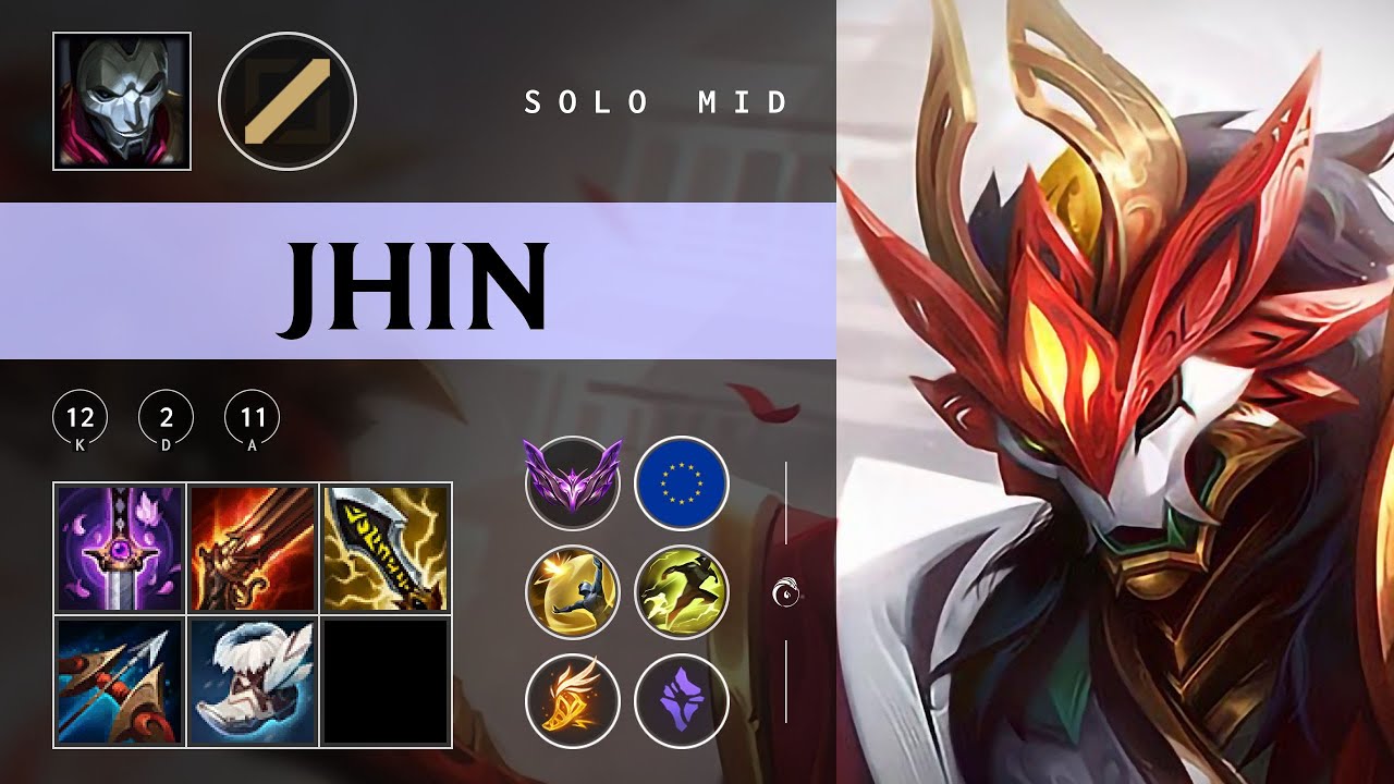 Jhin Mid vs Xerath - EUW Master Patch 25.22
