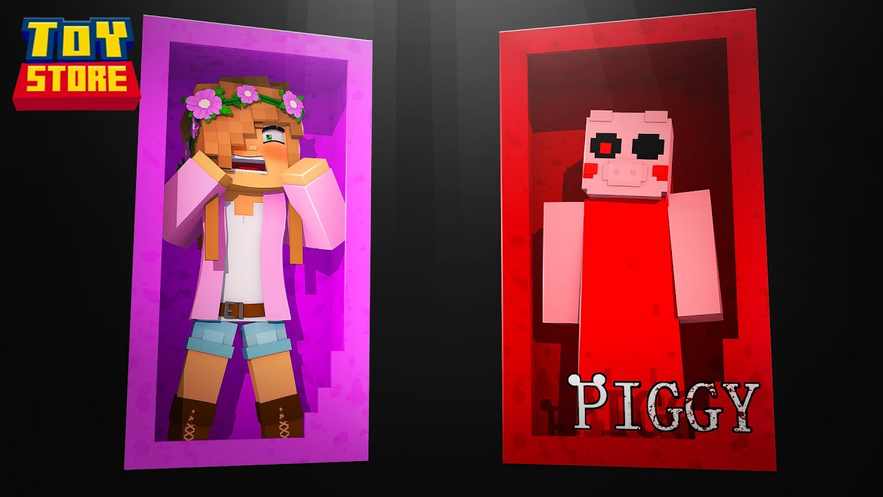 ESCAPING PIGGYS HOTEL IN MINECRAFT! *Chapter 12* | Minecraft Toy Store | Little Kelly
