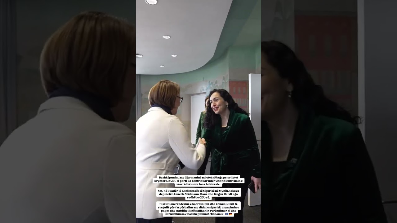 Vjosa Osmani: N&euml; Mynih, takoi deputet&euml;t Annette Widmann-Mauz e J&uuml;rgen Hardt nga CDU - s&euml;