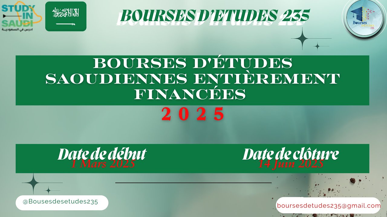 Bourses d'études saoudiennes entièrement financées 2025  Licence, Master, Doctorat