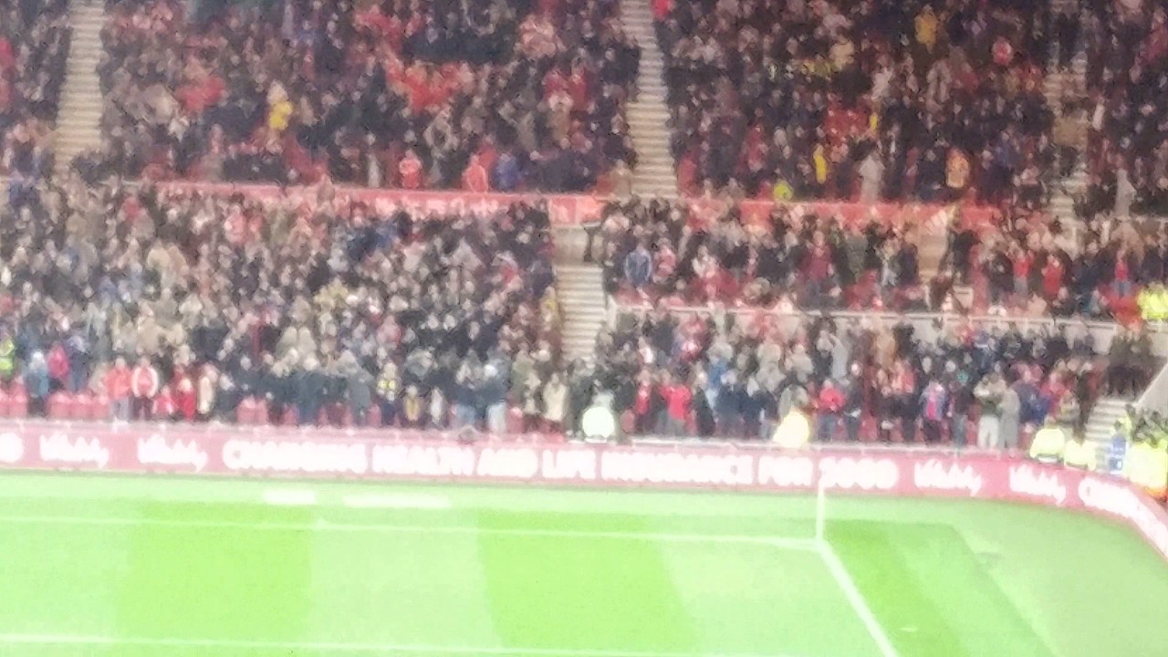 Middlesbrough v Arsenal Sanchez freekick goal!
