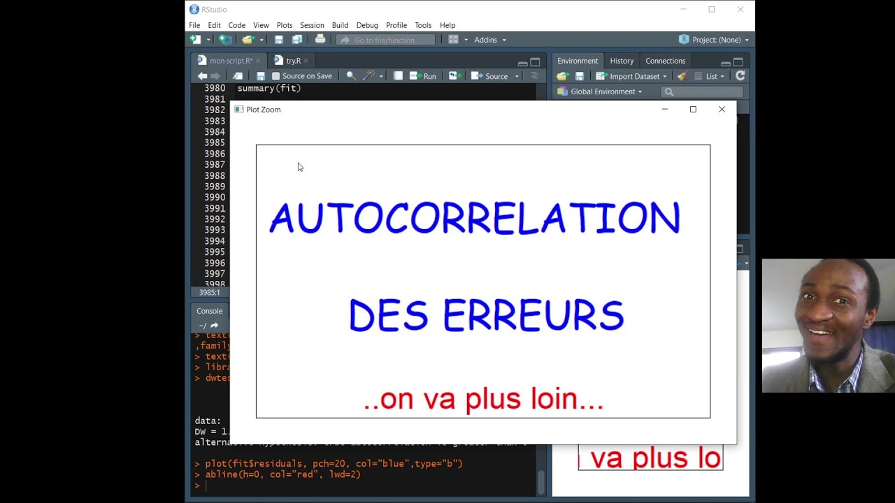 🤗Test de Durbin-Watson et Test de Breusch-Godfrey dans R| Comment dans R| caps78