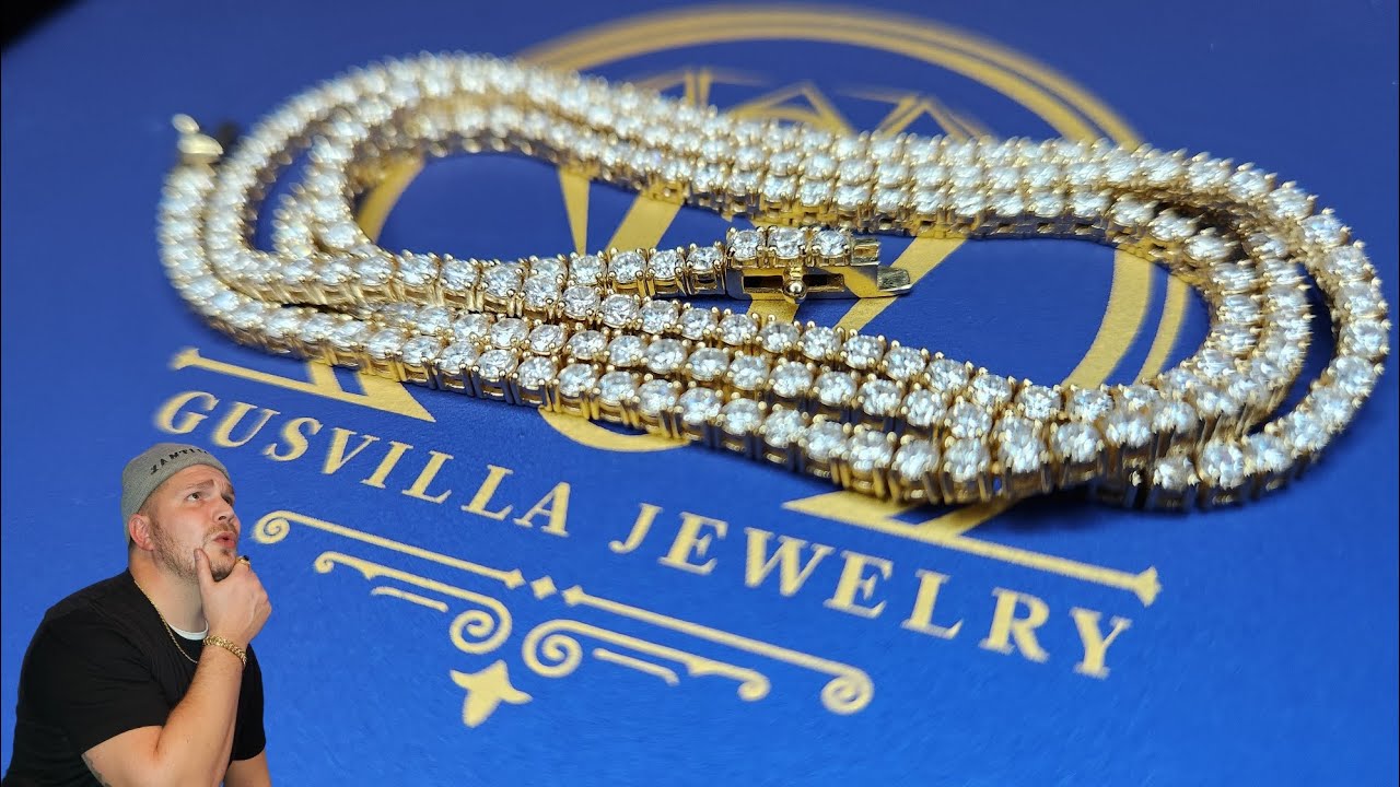GUS VILLA JEWELRY 2.5mm Diamond Tennis Chain Unboxing & Review!