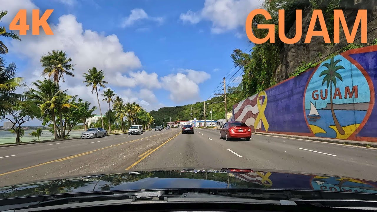 🌴 Guam Driving [EP 06] / Agana Shopping Center to Micronesia Mall / Relaxing Music / Guam /  괌 여행