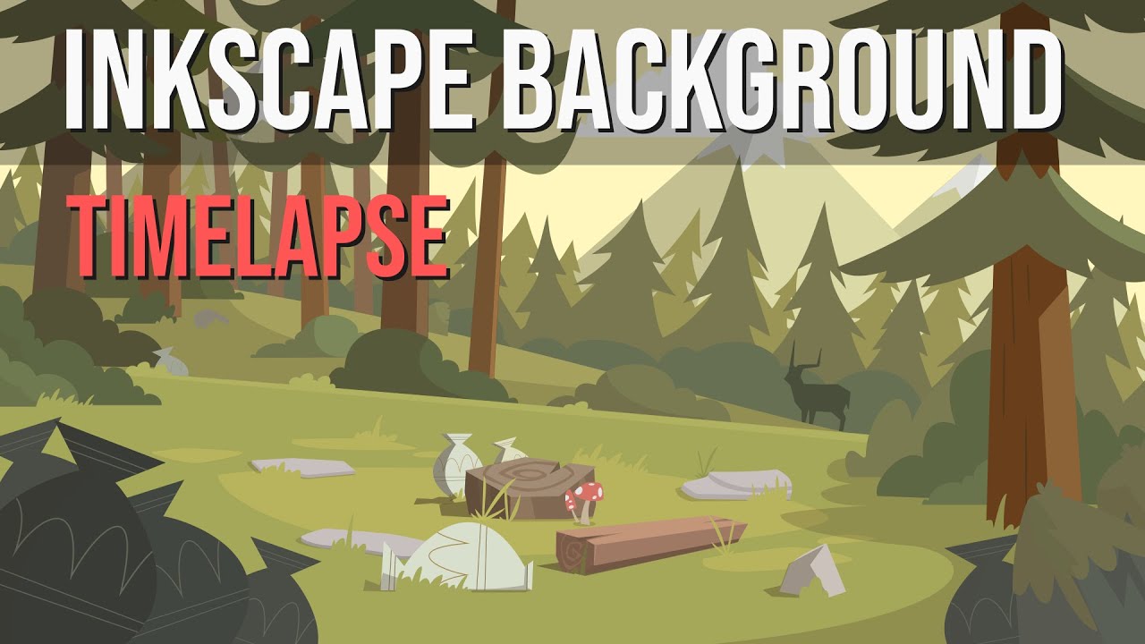 Inkscape Cartoon Background - Time-Lapse