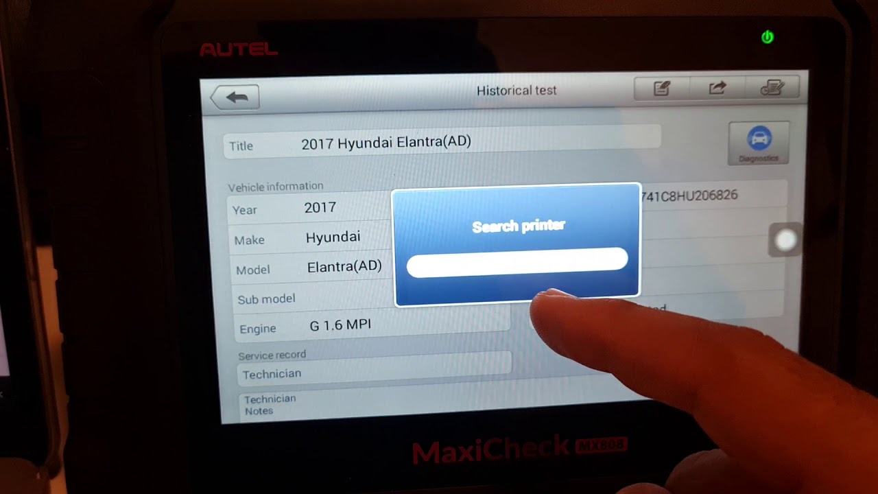 Part6: playing with Autel Maxicheck Mx808 - exporting data using PDF and Print