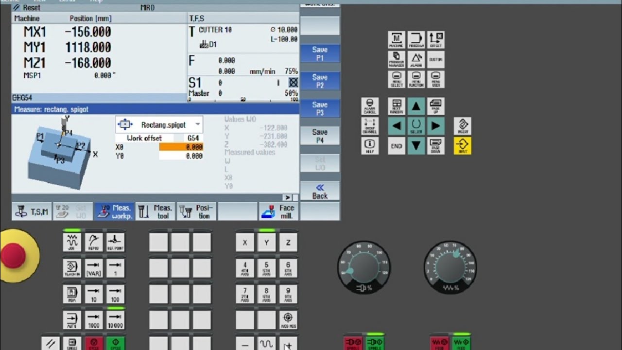 How to give center offset in milling machine of Siemens controller- MILLING MACHINE OFFSET SINUMERIK