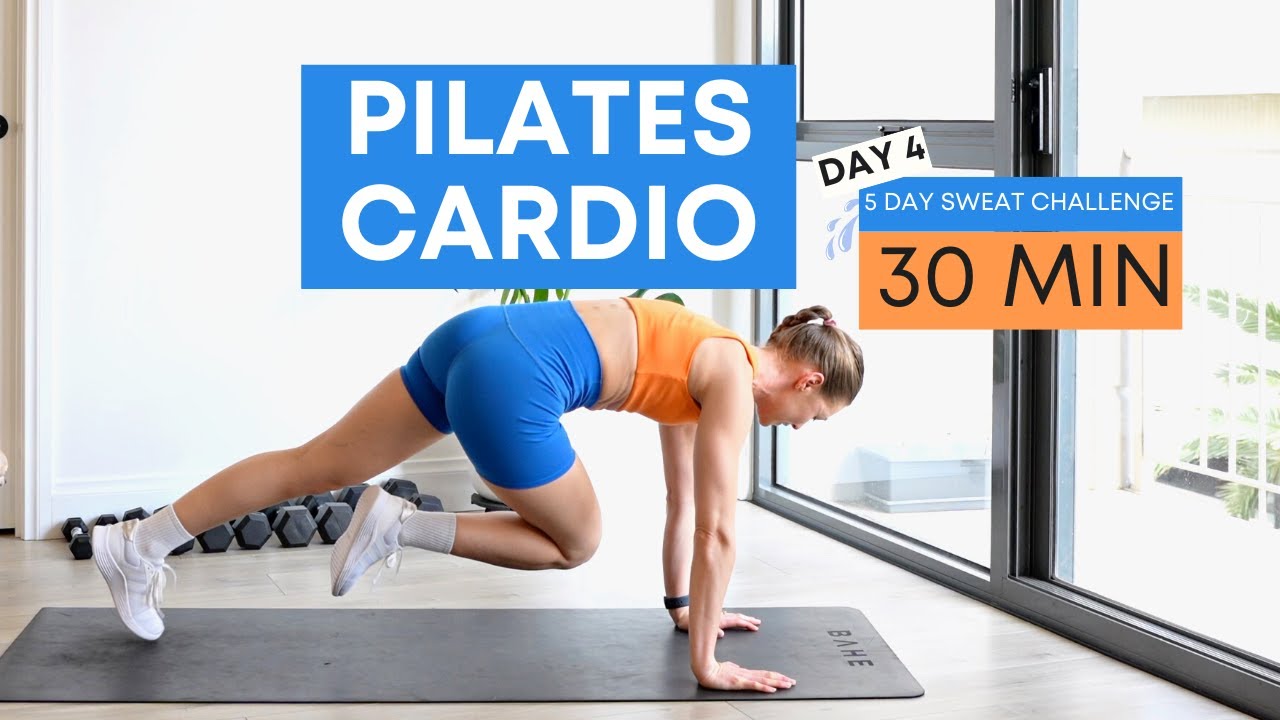 💦30MIN PILATES CARDIO Burn 200calories | Day 4 sweat challenge