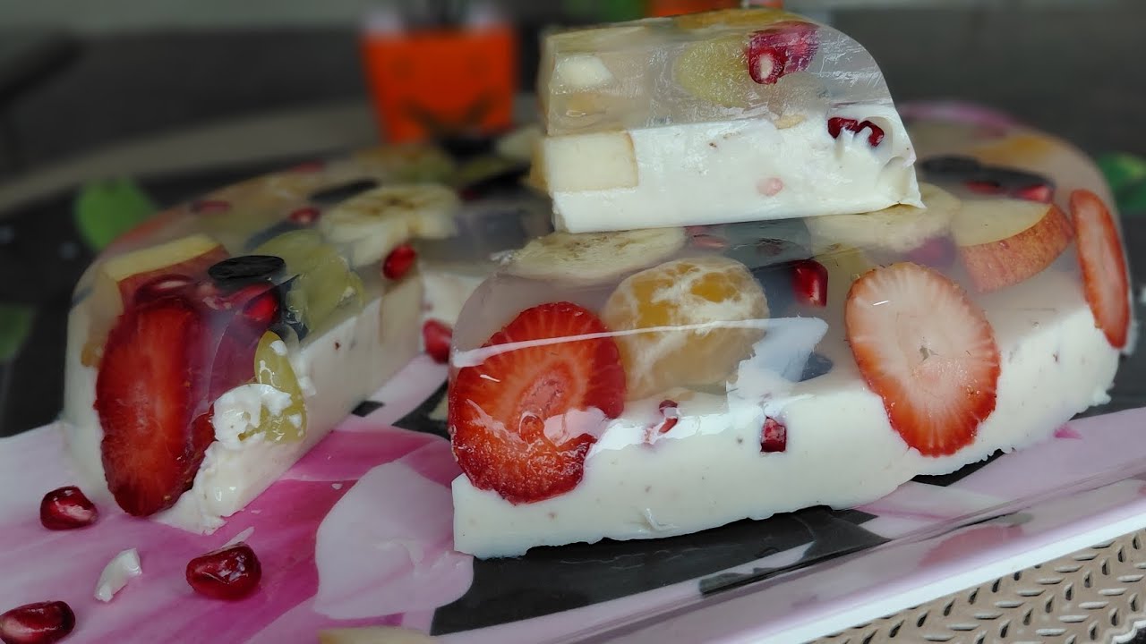 Jelly Fruit Cake Recipe/Fruits से बना cool और tasty Jelly Fruit Cake एक बार जरूर ट्राय करें!