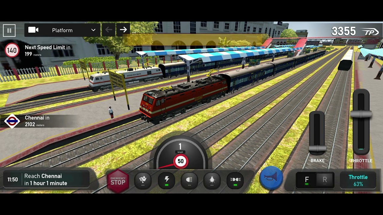 Train simulator game videos night with rainy
