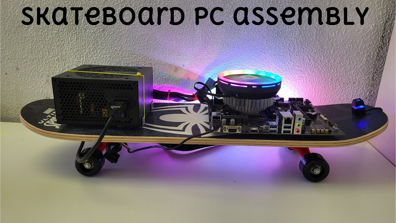 Montagem de computador em prancha de skate parte 1