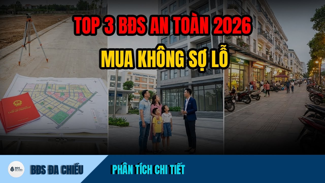 Top 3 Loại BĐS An Toàn Năm 2026 - Mua Không Sợ Lỗ, Giữ Yên Tâm