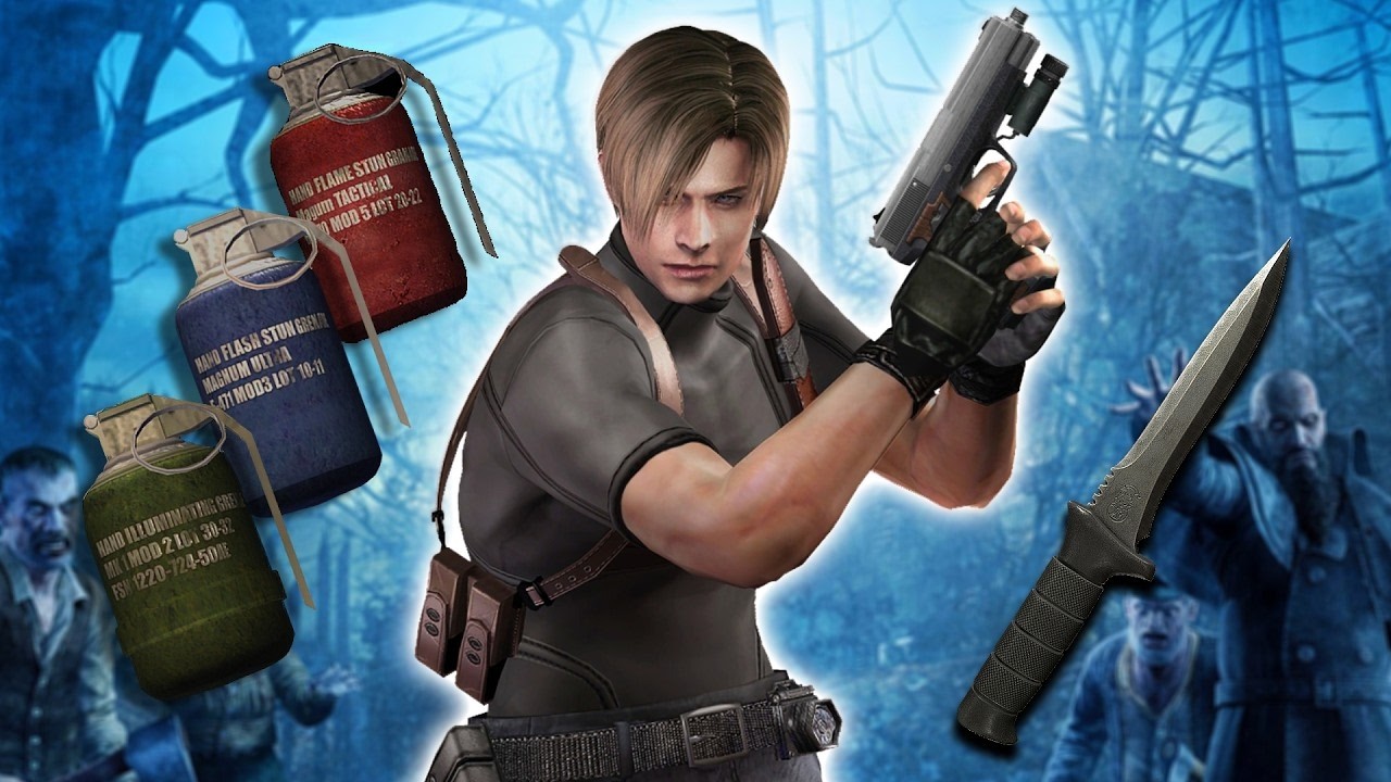 RE4 EN PROFESIONAL !SOLO PISTOLA, GRANADAS Y CUCHILLO!