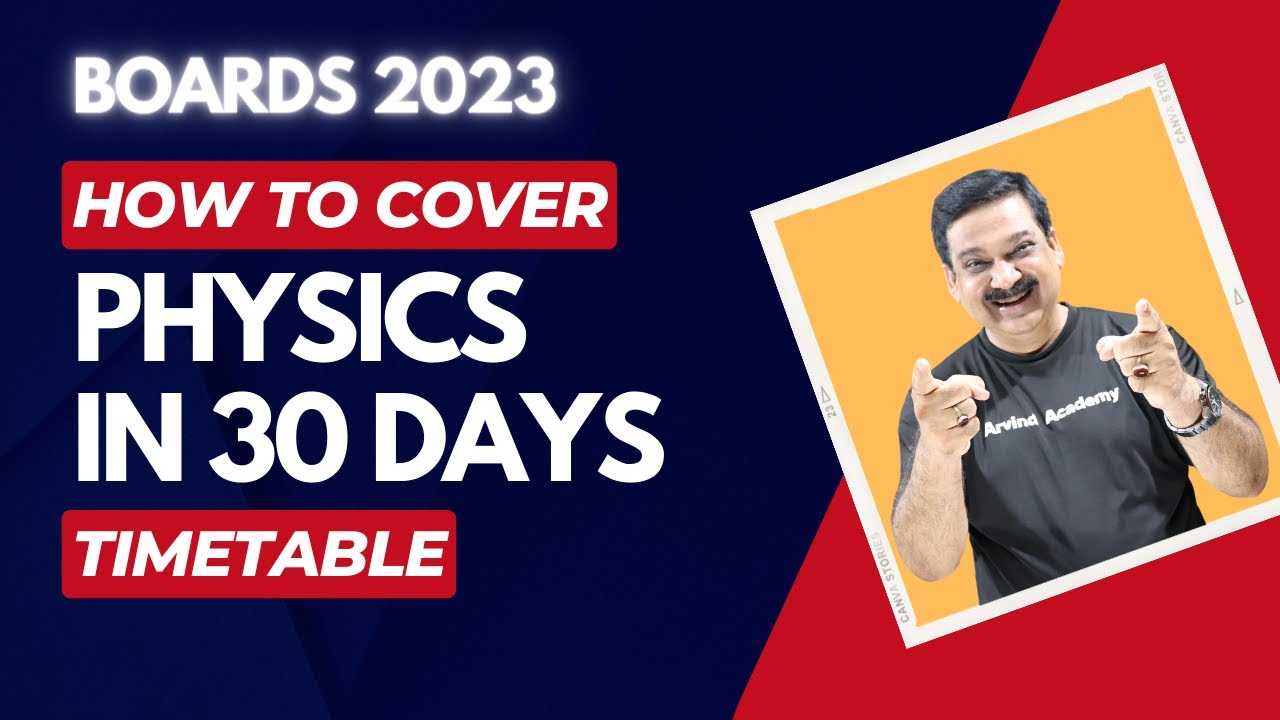 How to Cover Physics in 30 Days, Timetable & Strategy for Physics in 30 days