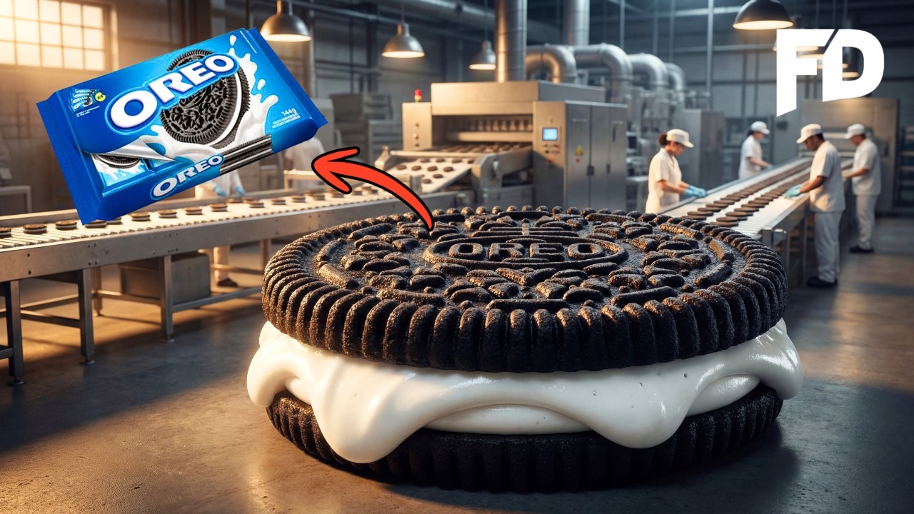 Olhe Como é Feito OREO na Fábrica | ASMR PROCESSO COMPLETO