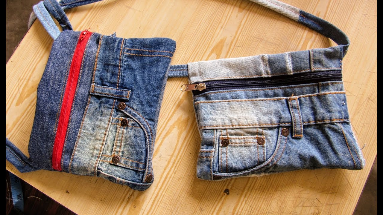 Reciclaje de Jeans: Bandoleras Pequeñas