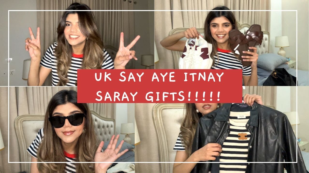 UK SAY AYE ITNAY SARAY GIFTS! CELINE GUCCI NEW BALANCE OMG!!! - Vlog