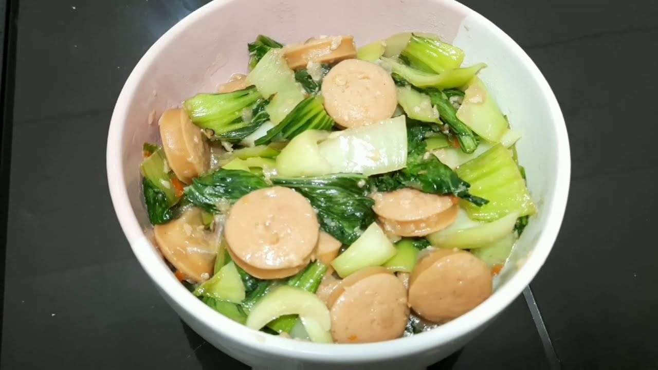 RESEP TUMIS PAKCOY SOSIS SAUS TIRAM || SUPER GAMPANG BIKINNYA
