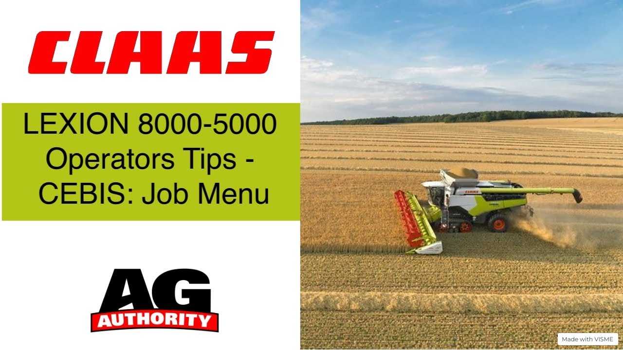 LEXION 8000-5000 Operators Tips - CEBIS: Job Menu