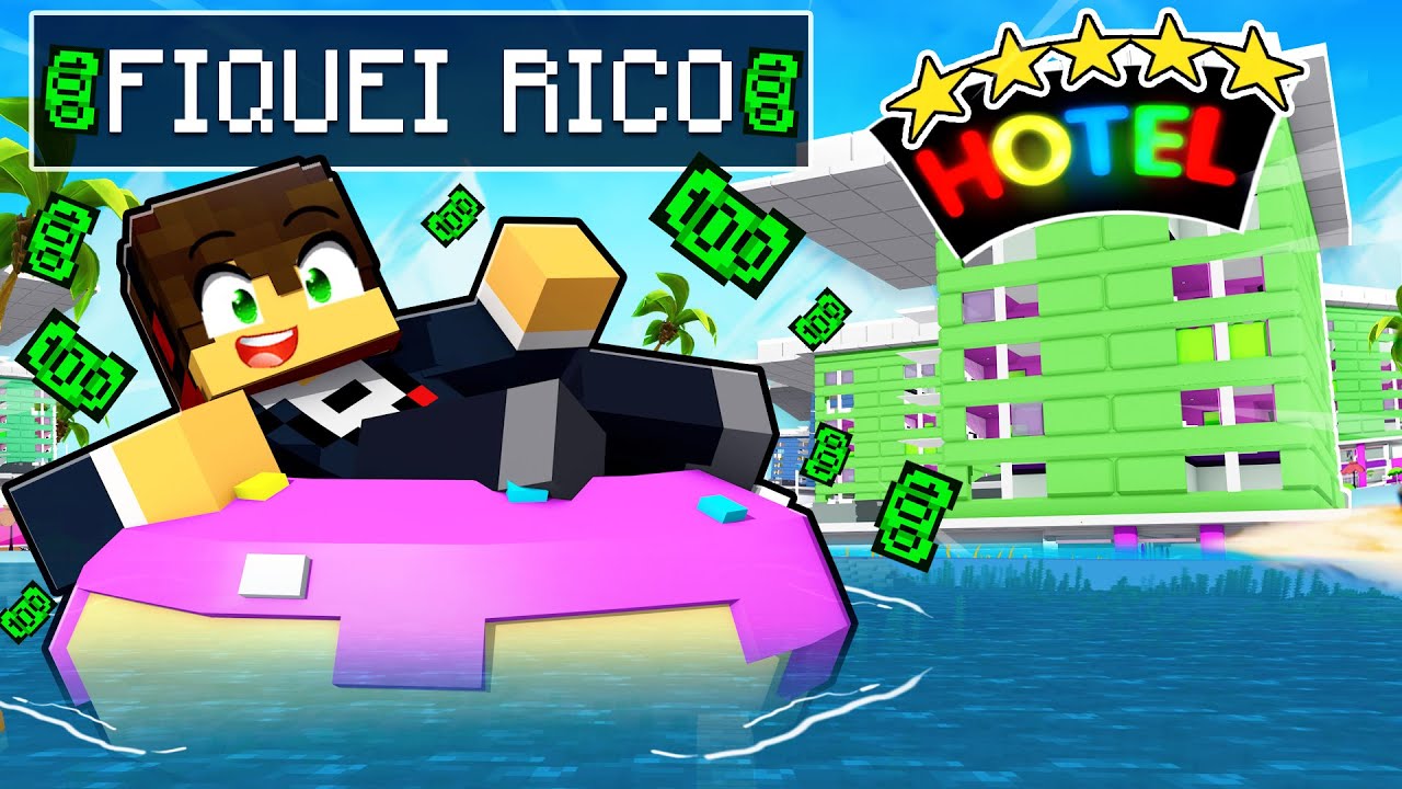 ABRI UM HOTEL de LUXO e FIQUEI RICO no MINECRAFT ✭ Guihh ✭