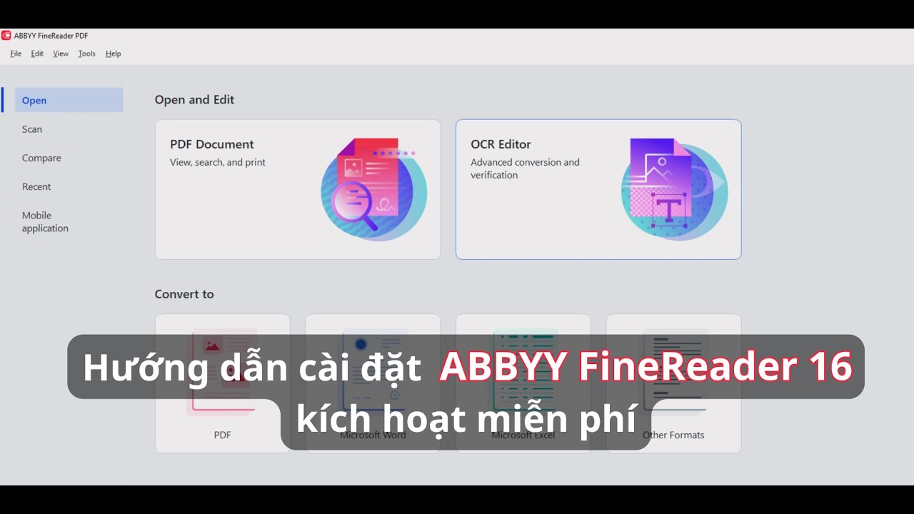 Hướng dẫn c&agrave;i đặt v&agrave; k&iacute;ch hoạt ABBYY FineReader 16 miễn ph&iacute; vĩnh viễn