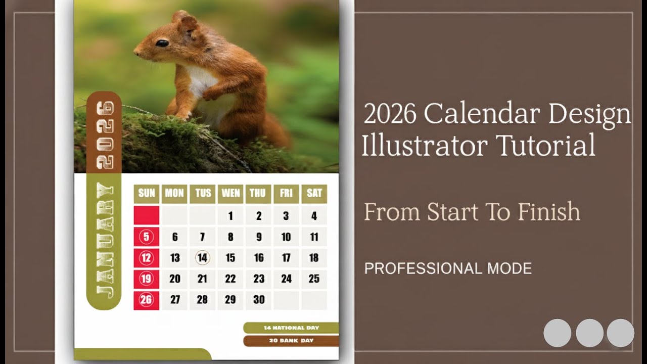 2026 Calendar Design Tutorial In Adobe Illustrator 2026  From Start To Finish