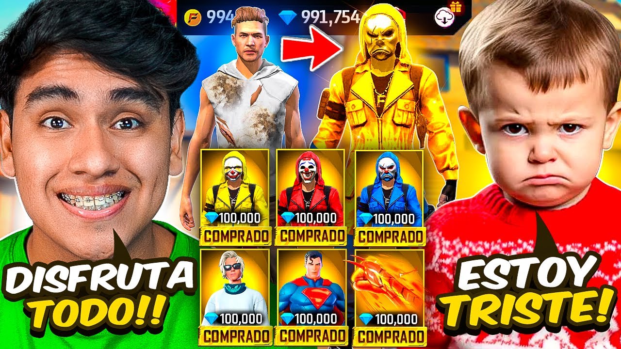 HUMILLAN a NIÑO y le CHETO SU CUENTA de FREE FIRE!!😢