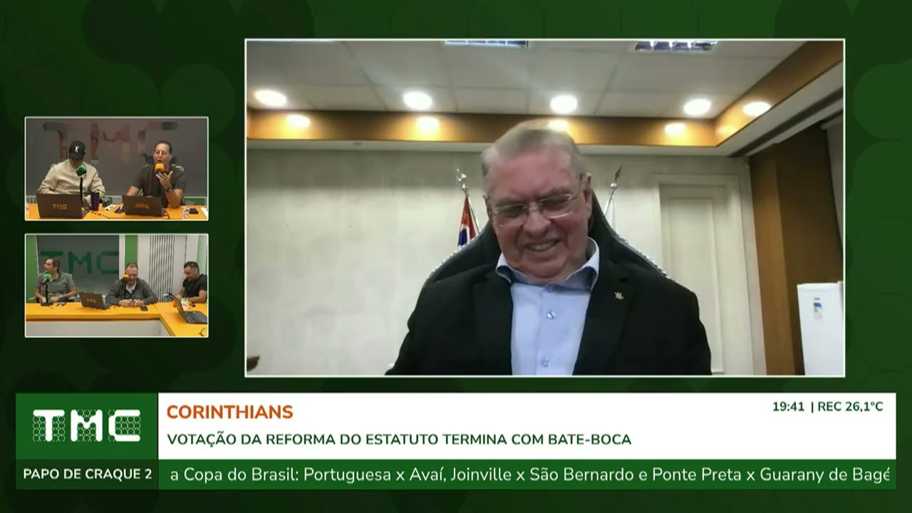 PRESIDENTE DO CORINTHIANS REAGE A SEU VÍDEO CANTANDO NO PAPO DE CRAQUE