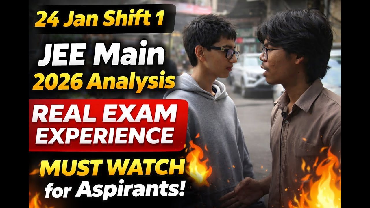 JEE Main 2026 Paper Analysis I 24 January Shift 1 I  Real Student Reaction & Difficulty Level