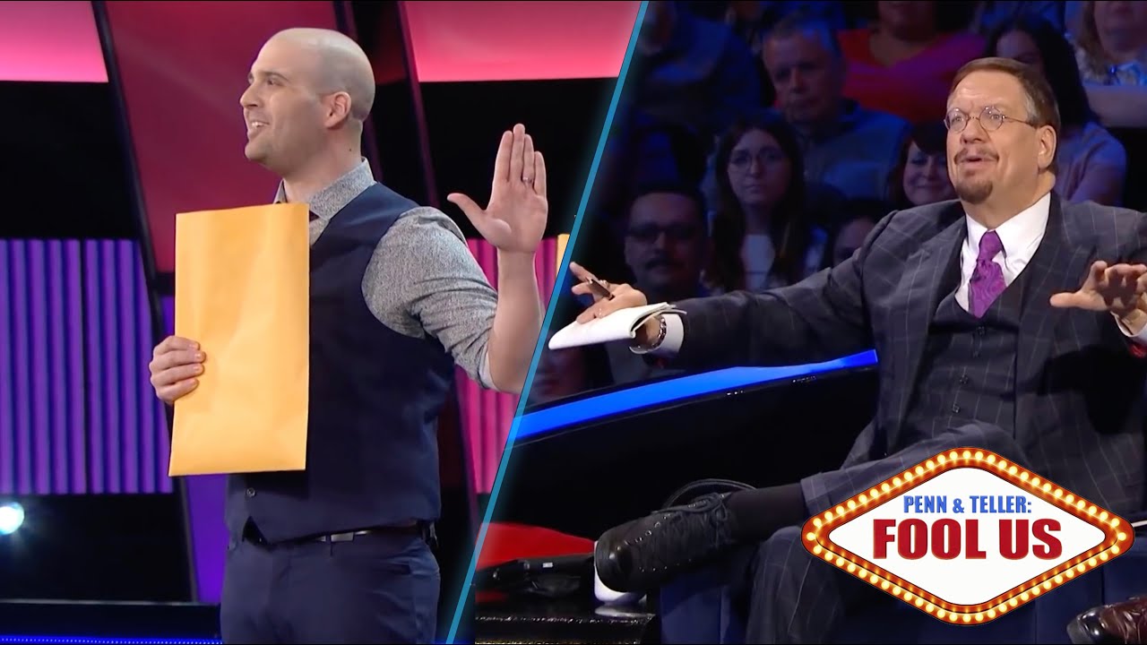 Пенн и Теллер обмануты КОНВЕРТОМ?!? | Смотрите выступление Майкла Бурады на канале Fool Us