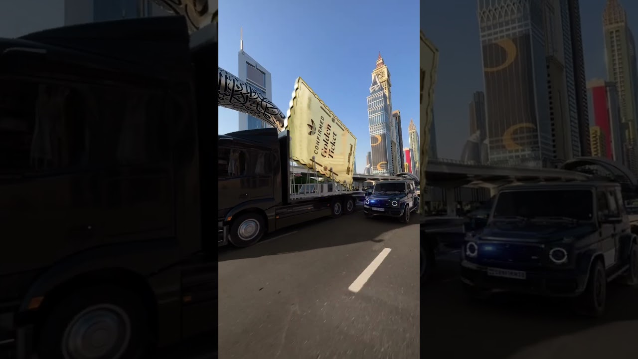 Before / After &mdash; Adidas Golden Ticket 🎫 #shorts #adidas #dubai #vfx #cgi #3d