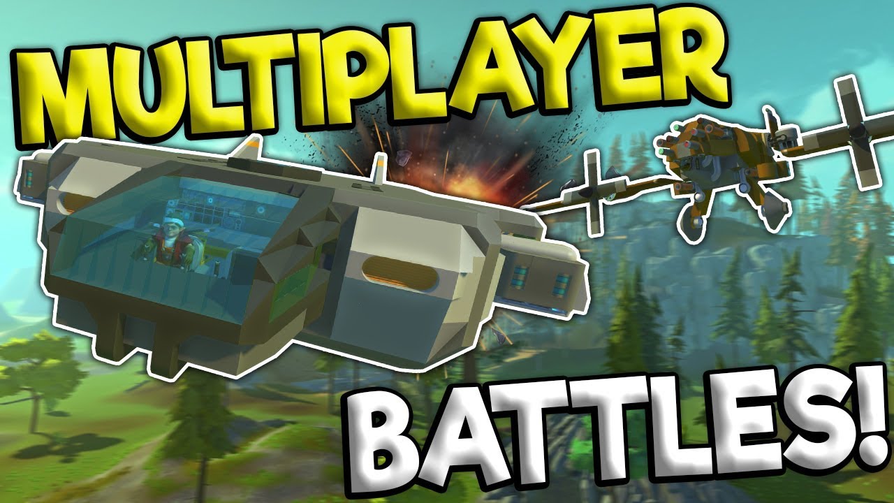 MULTIPLAYER SPACESHIP AI BATTLES! - Scrap Mechanic Gameplay - Best Builds